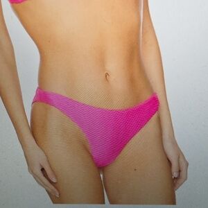 MILLY Margot Textured Chevron Bikini Bottom Size L